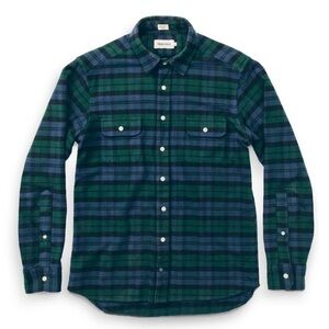 Taylor Stitch Yosemite Shirt Blackwatch Plaid Sz 44